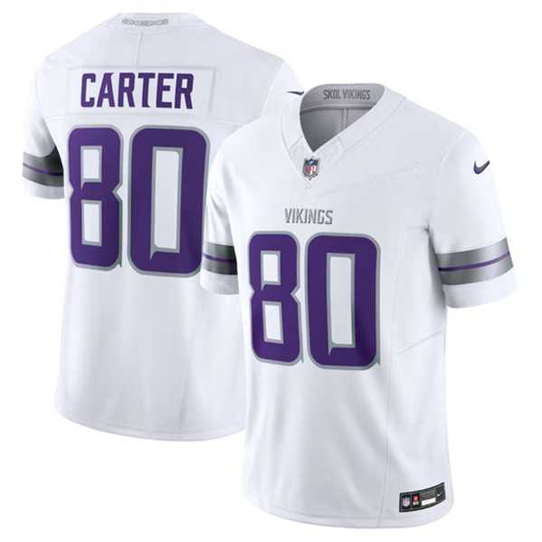 Men & Women & Youth Minnesota Vikings #80 Cris Carter White F.U.S.E. Winter Warrior Limited Stitched Jersey